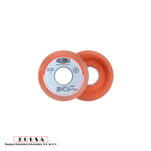 Copa abrasiva para afilar cortadores, fresas, brocas de acero al carbón, templados, rápidos y grado herramienta (H, S, M Y W) de 100 x 40 x 31.75 mm