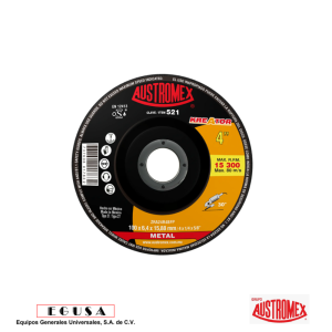 Disco para desbaste con centro deprimido 4 " x 1/4 " x 5/8 "