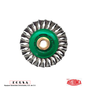 Cepillo de alambre recto trenzado 4” x 3/8" calibre 0.014"